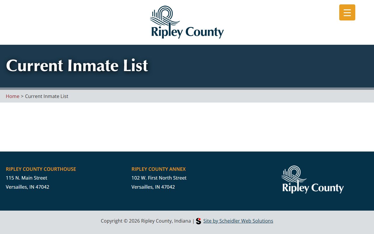 Ripley County inmate population current inmate list download page